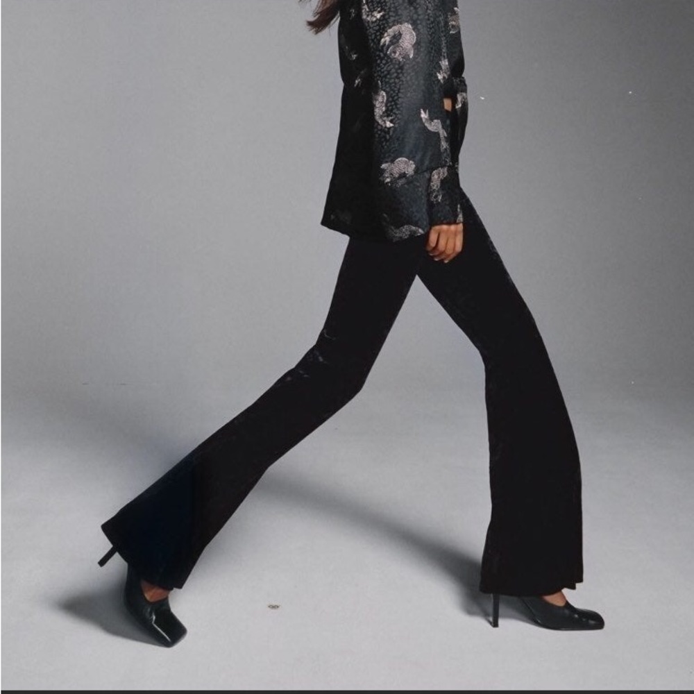 ZARA flared velvet pants